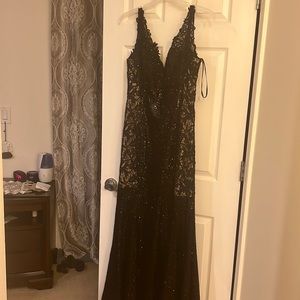 Black prom dress new size 12 from Camille LA VIE